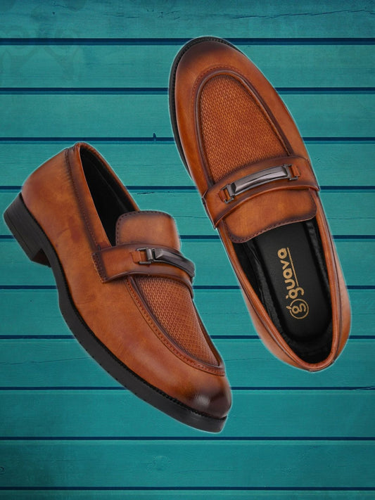 Guava Men's Tan Slip On Party Formal Shoes (GV15JA789)