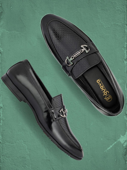 Guava Men's Black Slip On Party Formal Shoes (GV15JA790)