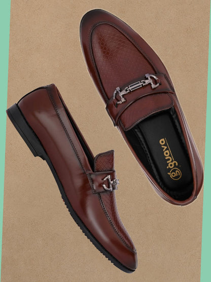 Guava Men's Brown Slip On Party Formal Shoes (GV15JA791)