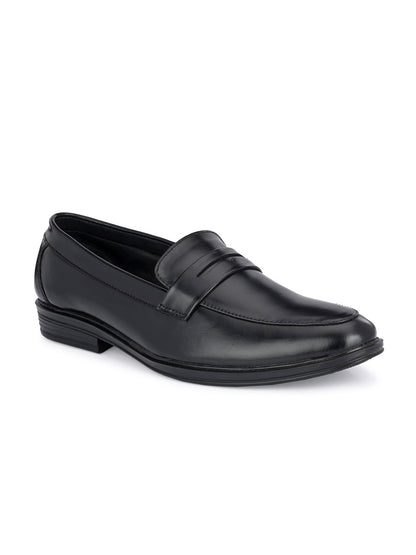 Guava Men's Black Genuine Leather Slip On Formal Shoes (GV15JA796)