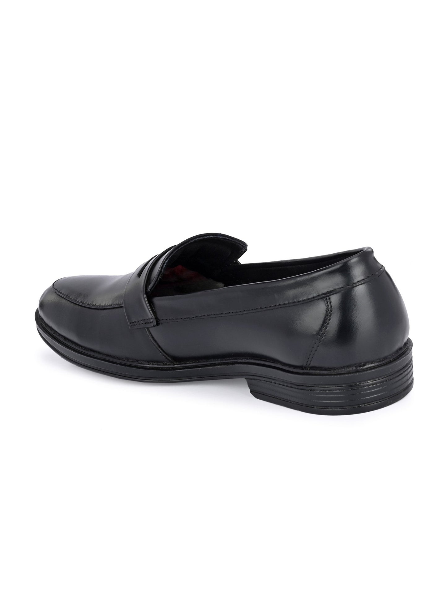 Guava Men's Black Genuine Leather Slip On Formal Shoes (GV15JA796)