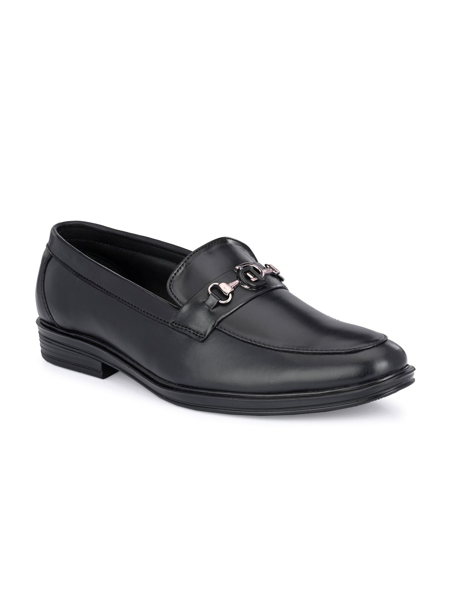 Guava Men's Black Genuine Leather Slip On Formal Shoes (GV15JA798)