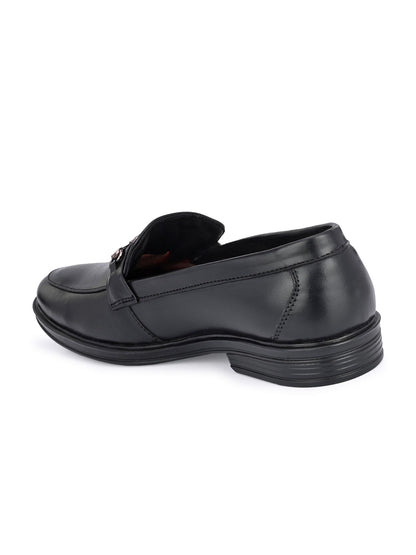 Guava Men's Black Genuine Leather Slip On Formal Shoes (GV15JA798)