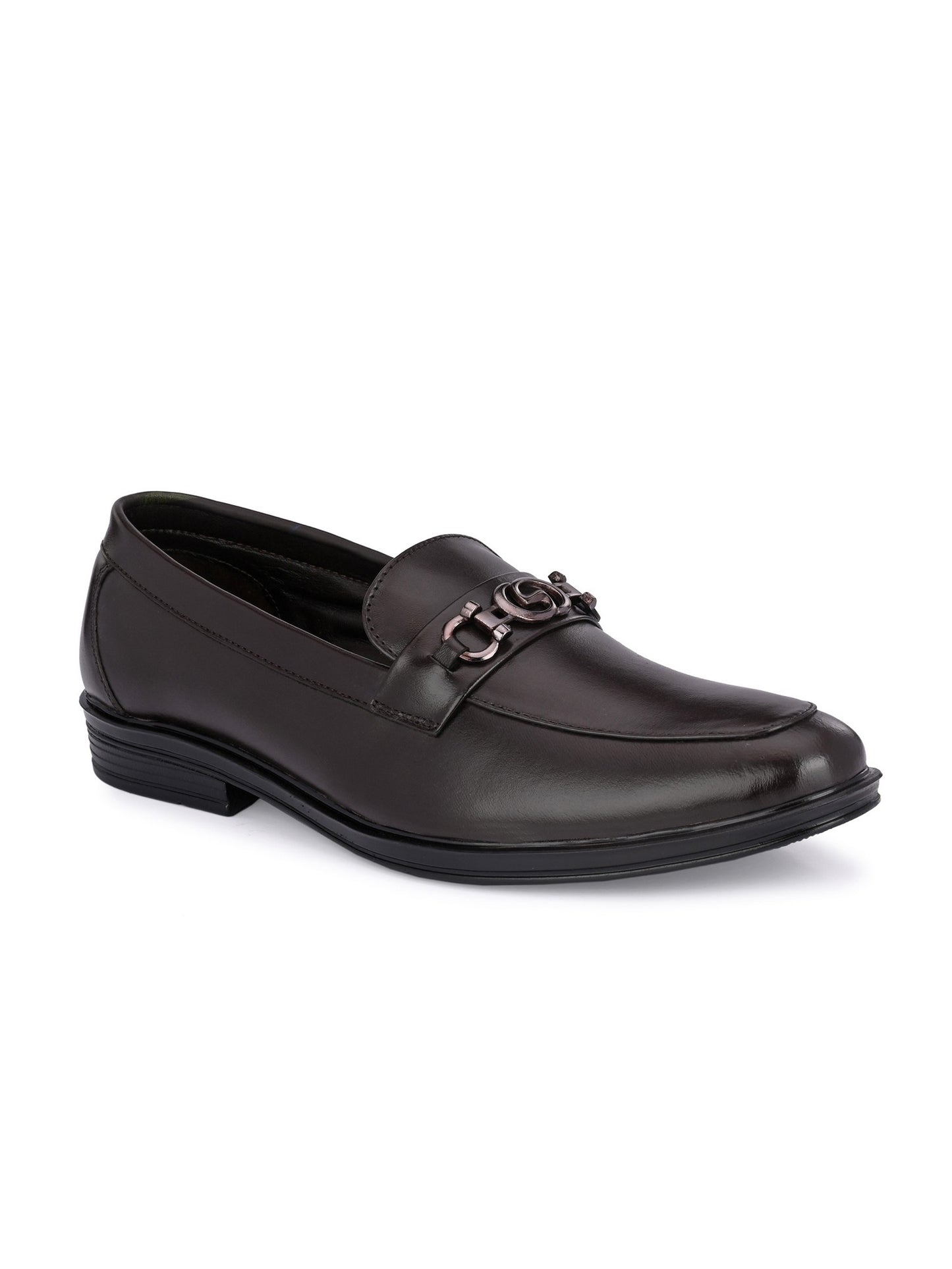 Guava Men's Brown Genuine Leather Slip On Formal Shoes (GV15JA799)