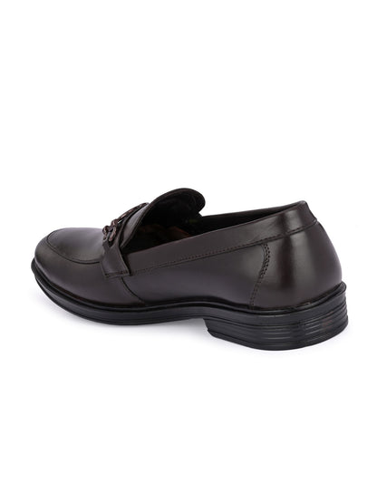 Guava Men's Brown Genuine Leather Slip On Formal Shoes (GV15JA799)