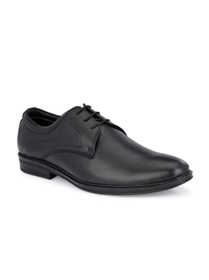 Guava Men's Black Genuine Derby Lace Up Formal Shoes (GV15JA800)