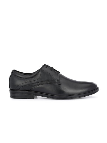 Guava Men's Black Genuine Derby Lace Up Formal Shoes (GV15JA800)