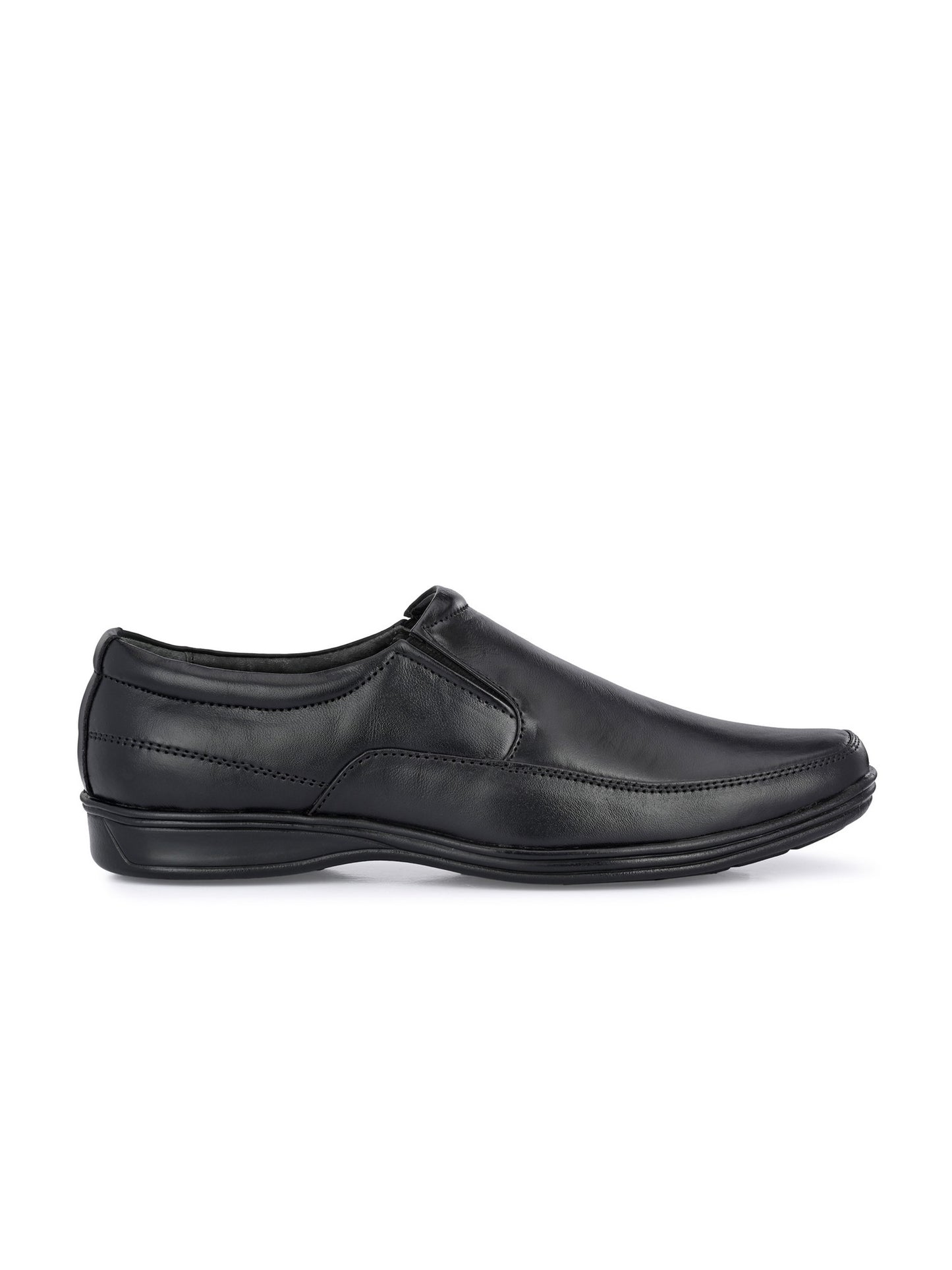 Guava Men's Black Genuine Leather Slip On Formal Shoes (GV15JA802)