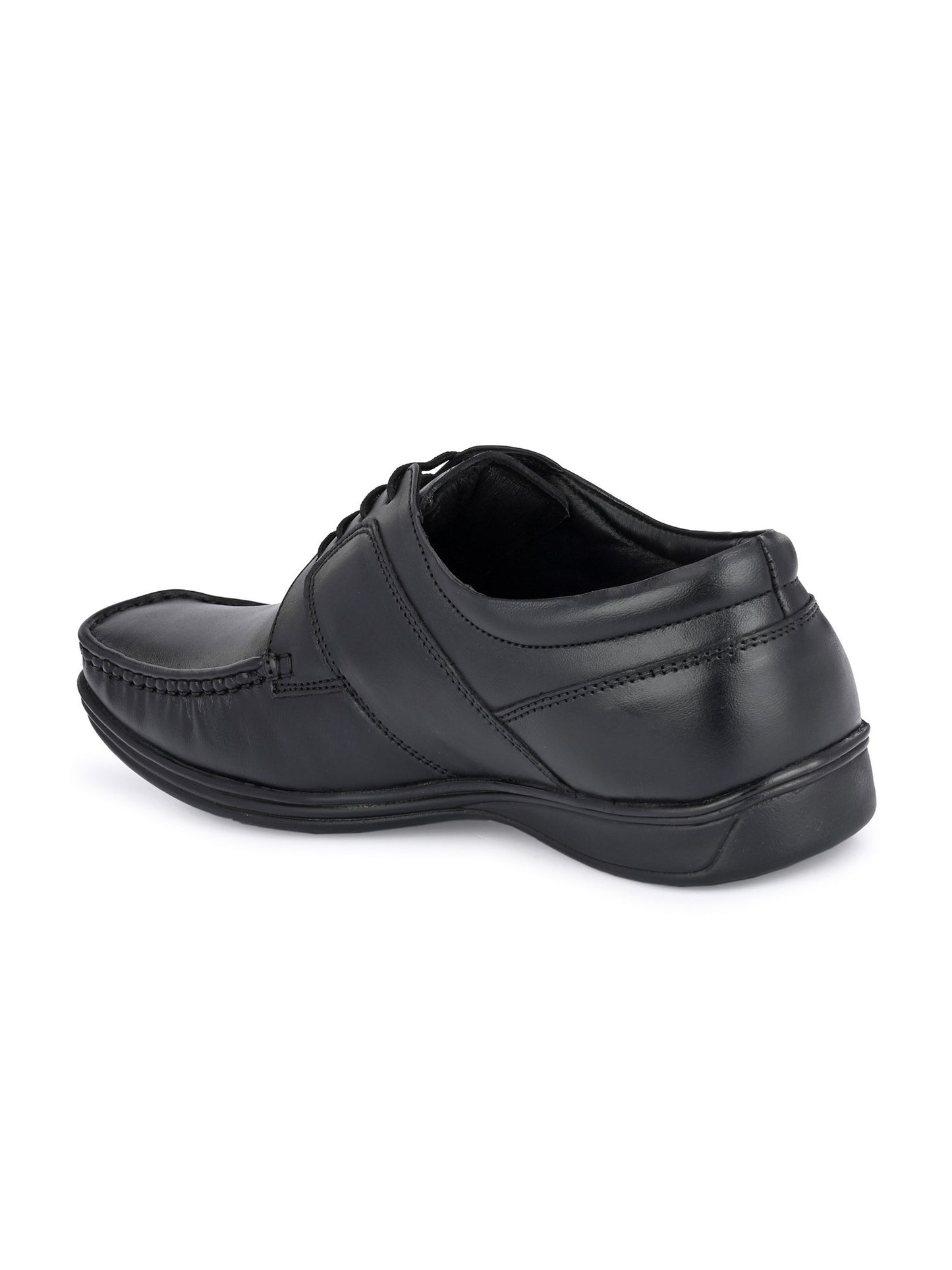 Guava Men's Black Genuine Leather Derby Lace Up Formal Shoes (GV15JA803)