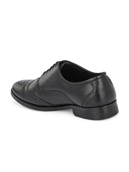 Guava Men's Black Oxford Brouge Lace Up Formal Shoes (GV15JA806)