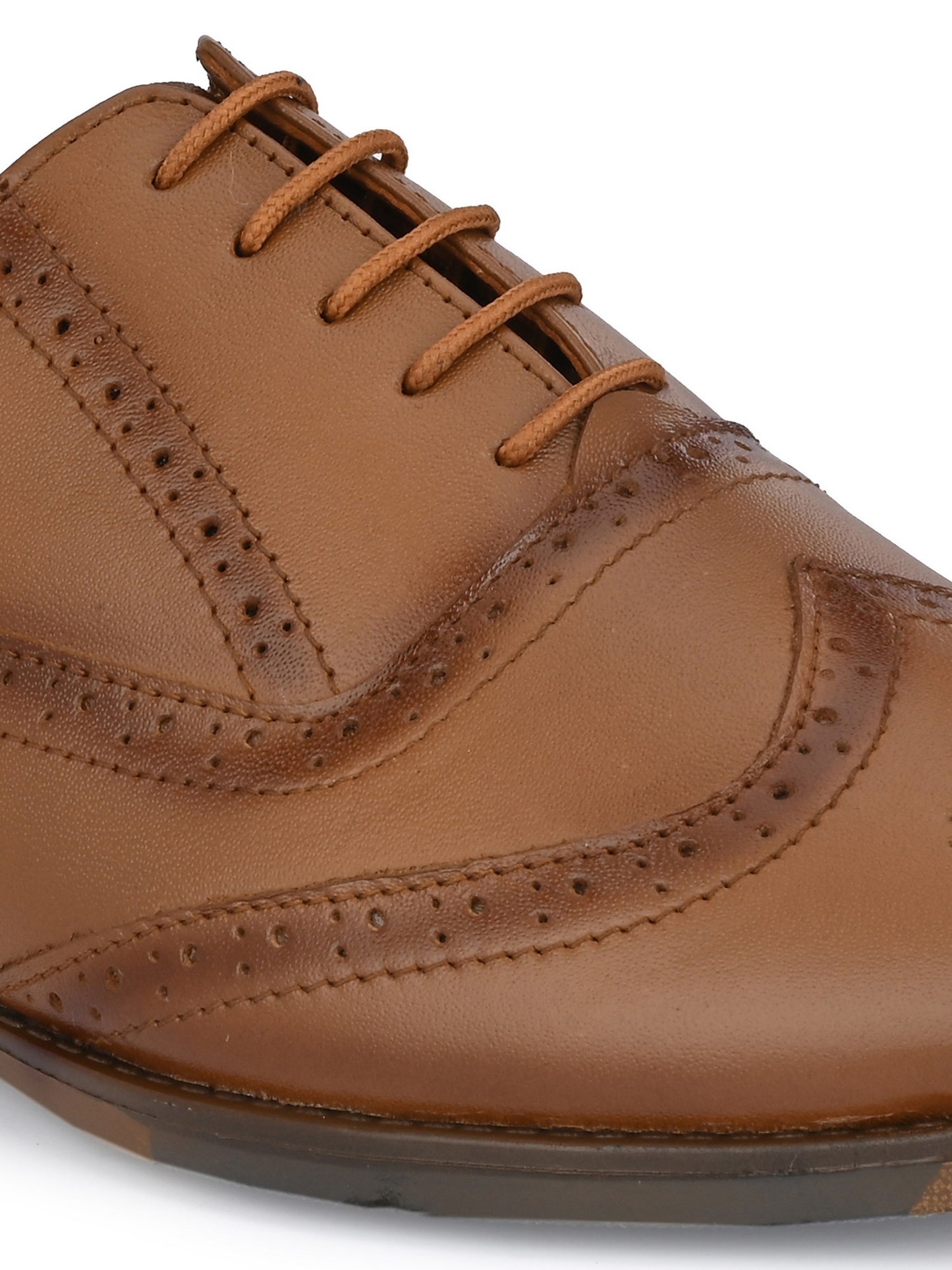 Guava Men's Tan Oxford Brouge Lace Up Formal Shoes (GV15JA808)