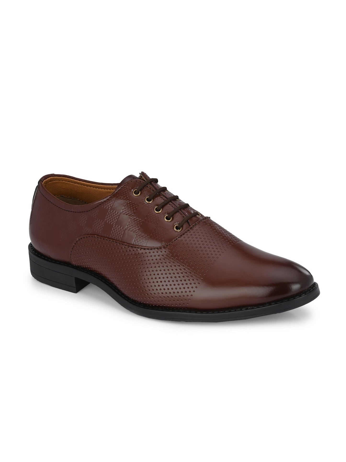 Guava Men's Brown Derby Lace Up Semi Formal Shoes (GV15JA810)