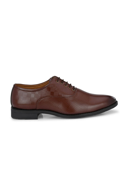 Guava Men's Brown Derby Lace Up Semi Formal Shoes (GV15JA810)
