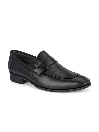 Guava Men's Black Slip On Semi Formal Shoes (GV15JA811)