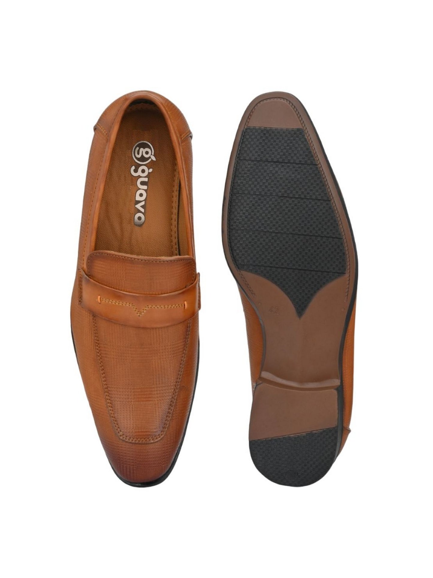 Guava Men's Tan Slip On Semi Formal Shoes (GV15JA813)