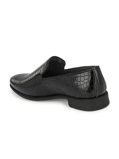 Guava Men's Black Slip On Semi Formal Shoes (GV15JA814)
