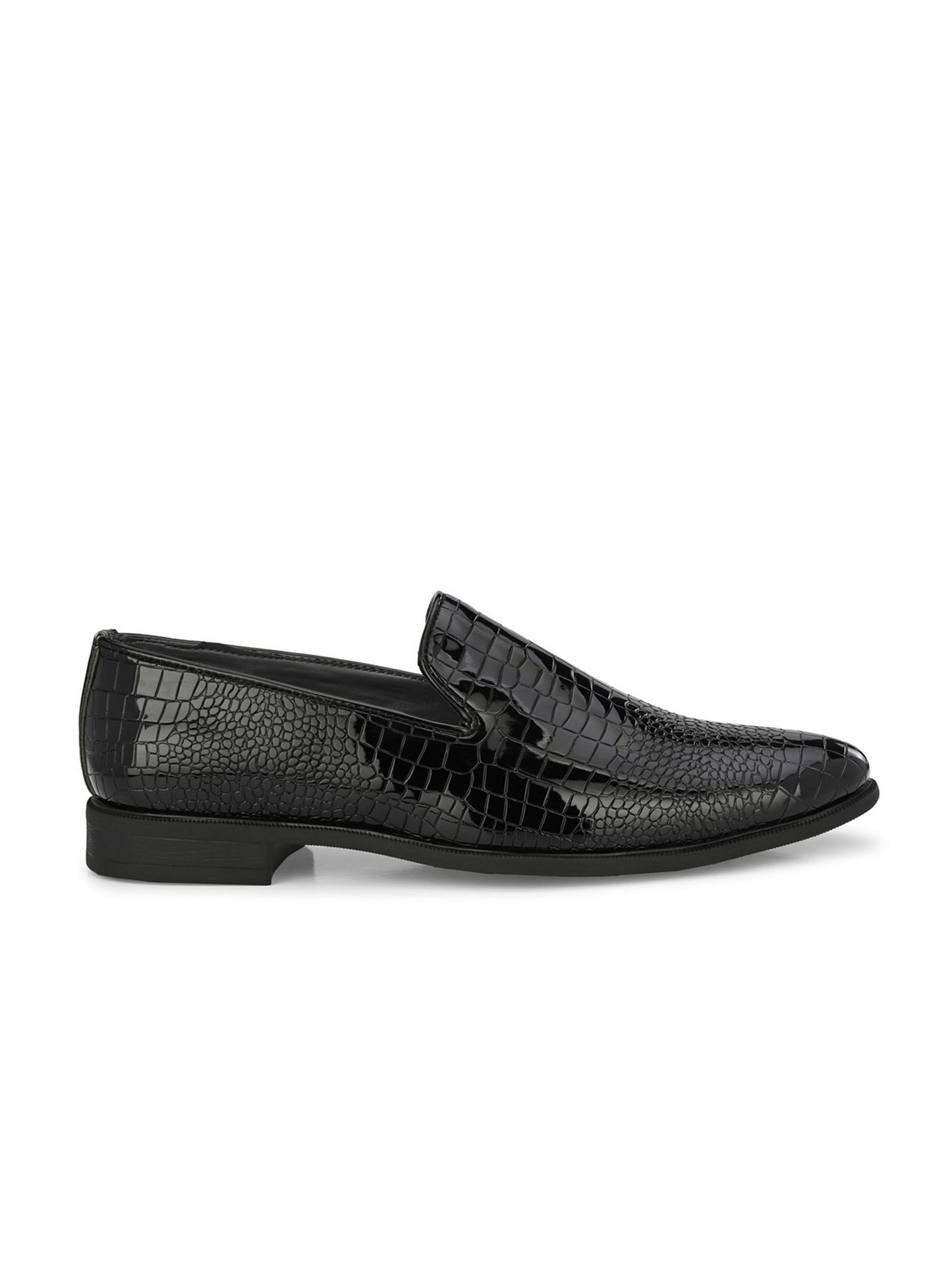 Guava Men's Black Slip On Semi Formal Shoes (GV15JA814)