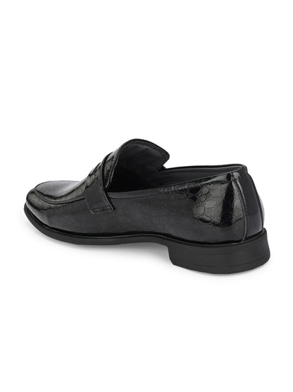 Guava Men's Black Slip On Semi Formal Shoes (GV15JA816)