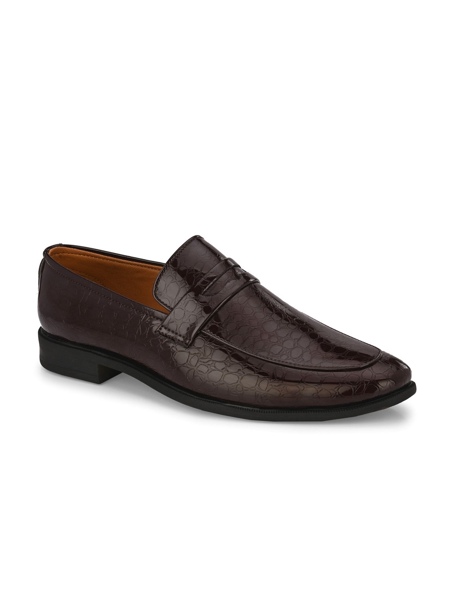 Guava Men's Brown Slip On Semi Formal Shoes (GV15JA817)