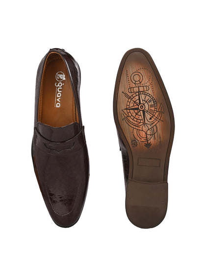 Guava Men's Brown Slip On Semi Formal Shoes (GV15JA817)