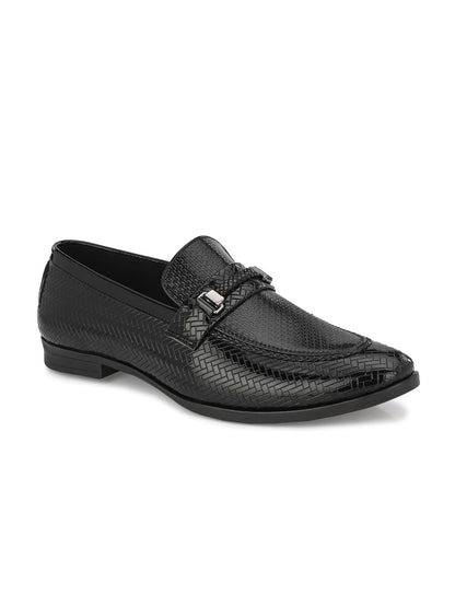 Guava Men's Black Slip On Semi Formal Shoes (GV15JA818)