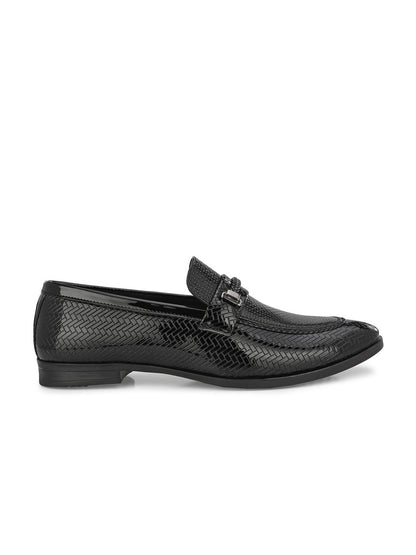 Guava Men's Black Slip On Semi Formal Shoes (GV15JA818)