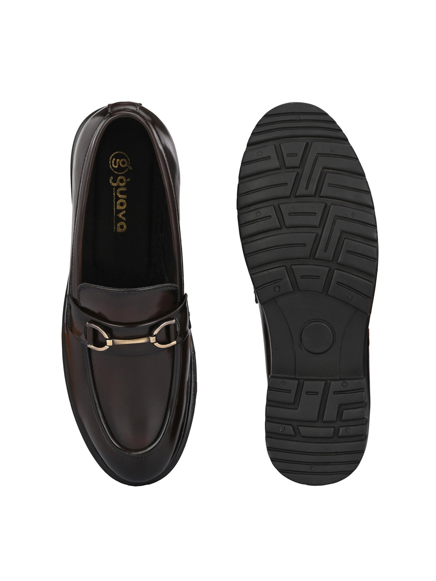 Guava Men's Brown Slip On Semi Formal Shoes (GV15JA819)