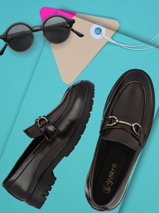 Guava Men's Brown Slip On Semi Formal Shoes (GV15JA819)