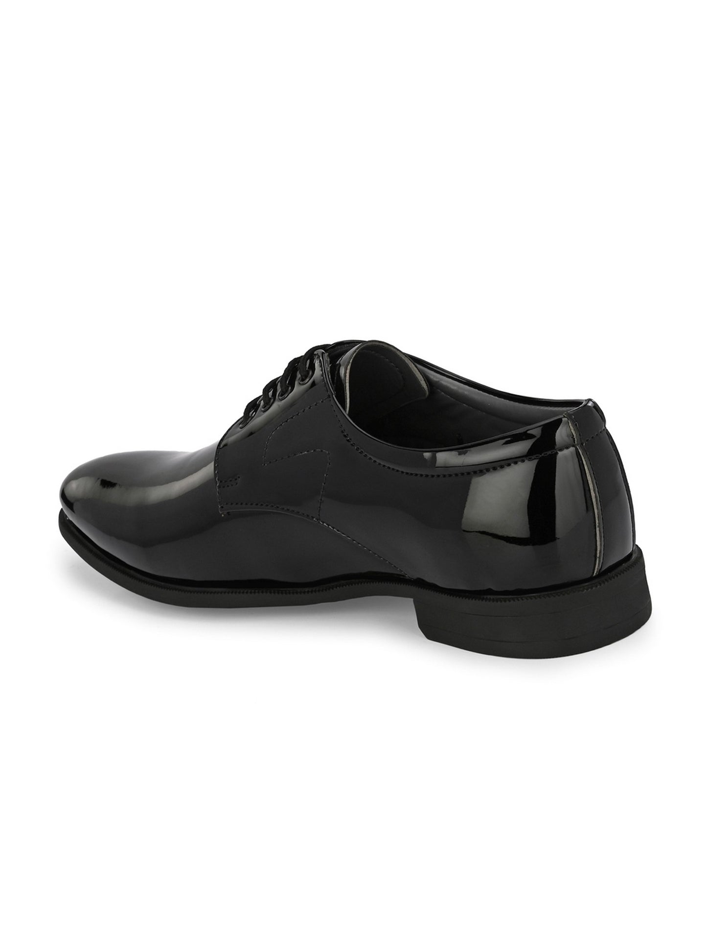 Guava Men's Black Patent Derby Lace Up Formal Shoes (GV15JA820)