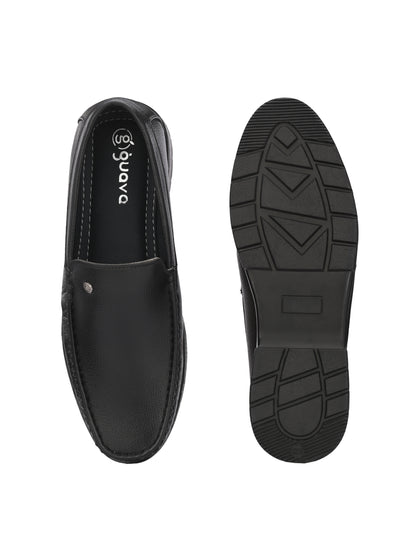 Guava Men's Black Slip On Semi Formal Shoes (GV15JA824)