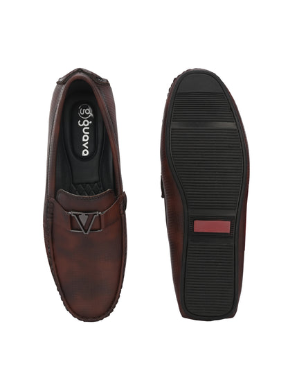 Guava Men's Brown Casual Slip On Driving Loafers (GV15JA827)