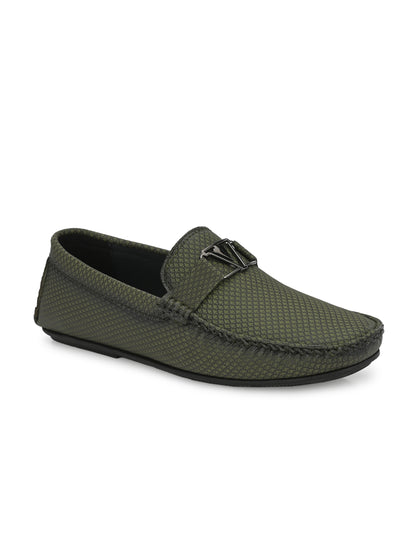 Guava Men's Green Casual Slip On Driving Loafers (GV15JA829)