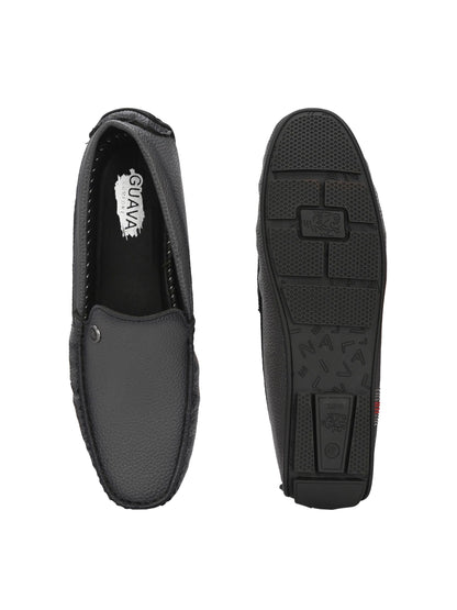 Guava Men's Grey Casual Slip On Driving Loafers (GV15JA836)