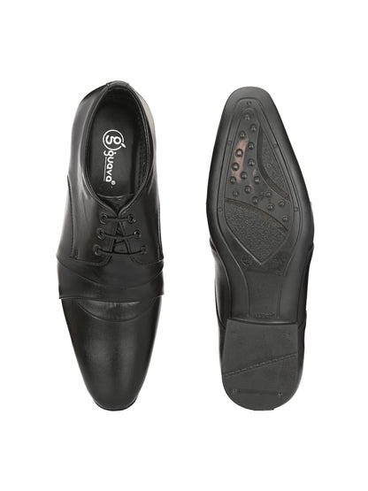 Guava Men's Black Derby Lace Up Formal Shoes (GV15JA839)