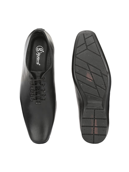 Guava Men's Black Onecut Lace Up Formal Shoes (GV15JA843)