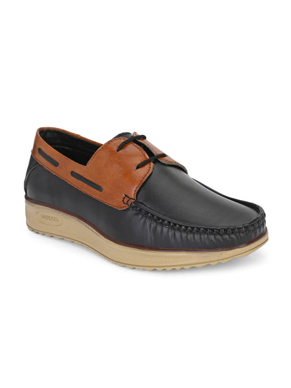 Guava Men's Black Casual Boat Formal Shoes (GV15JA846)