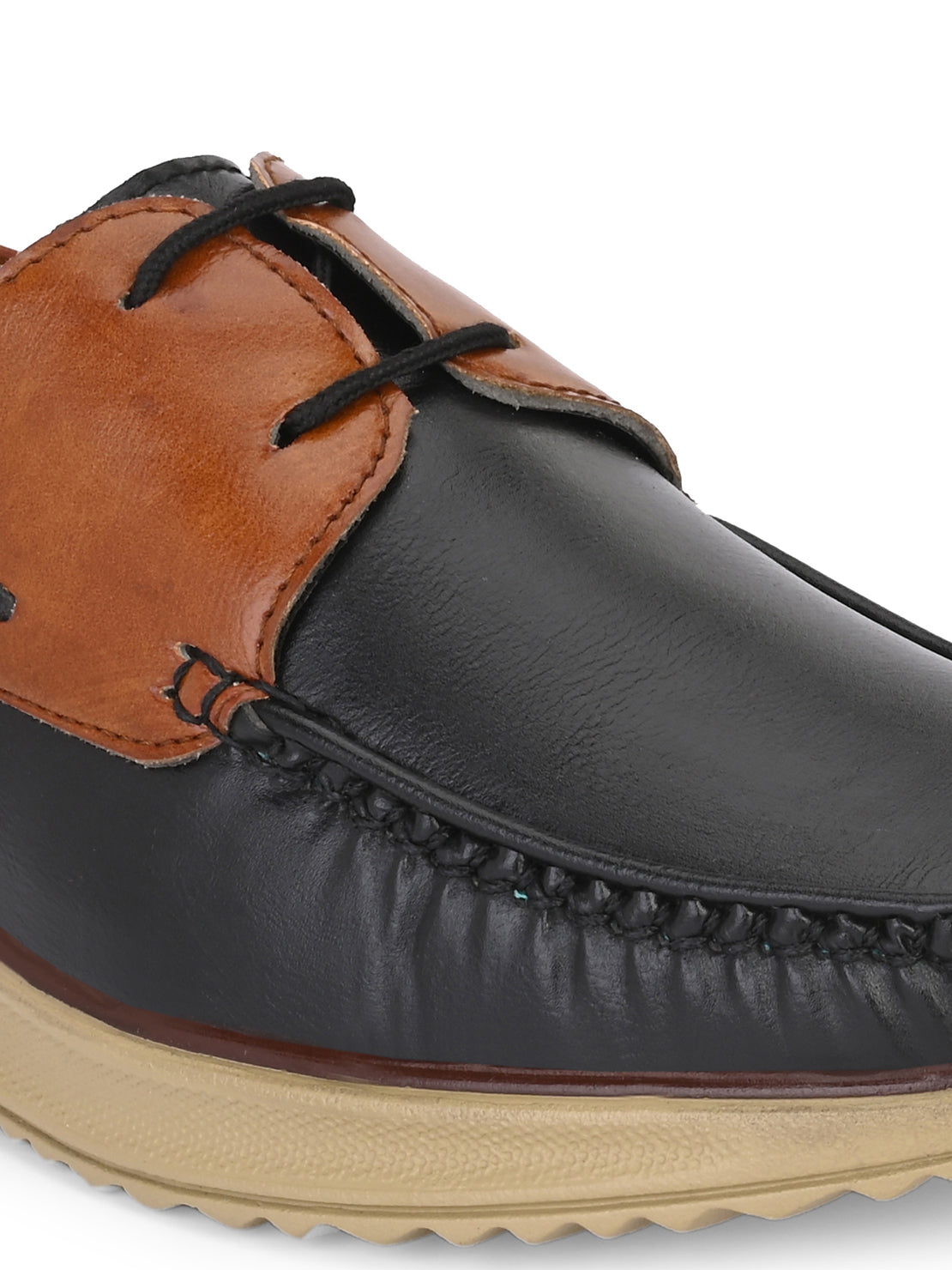 Guava Men's Black Casual Boat Formal Shoes (GV15JA846)