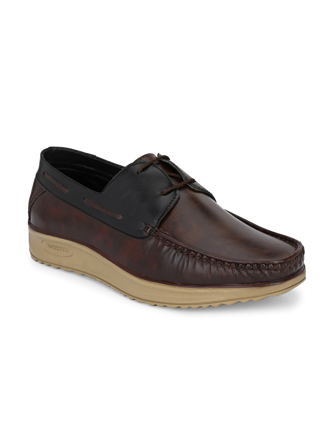 Guava Men's Brown Casual Boat Formal Shoes (GV15JA847)