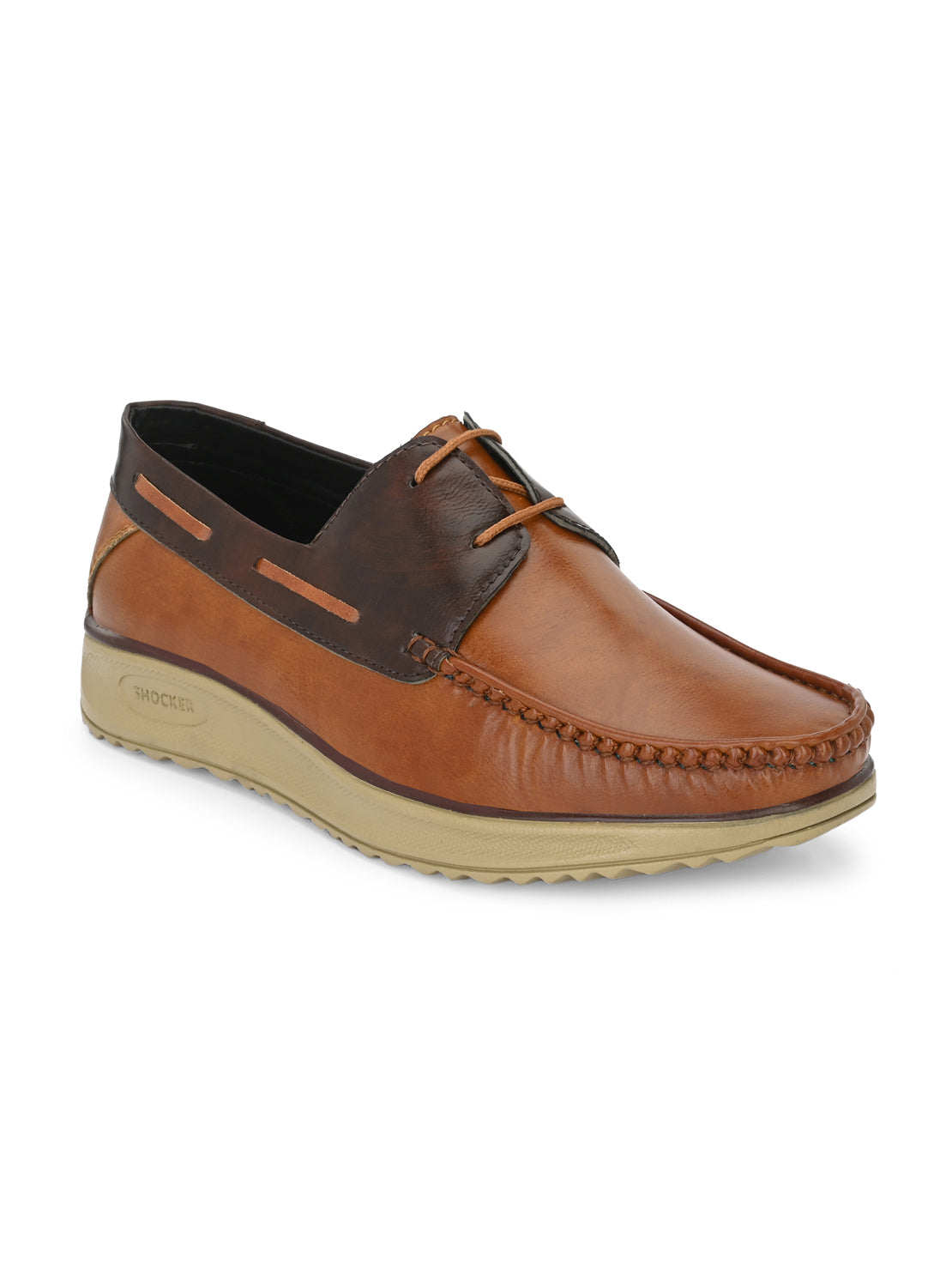 Guava Men's Tan Casual Boat Formal Shoes (GV15JA848)