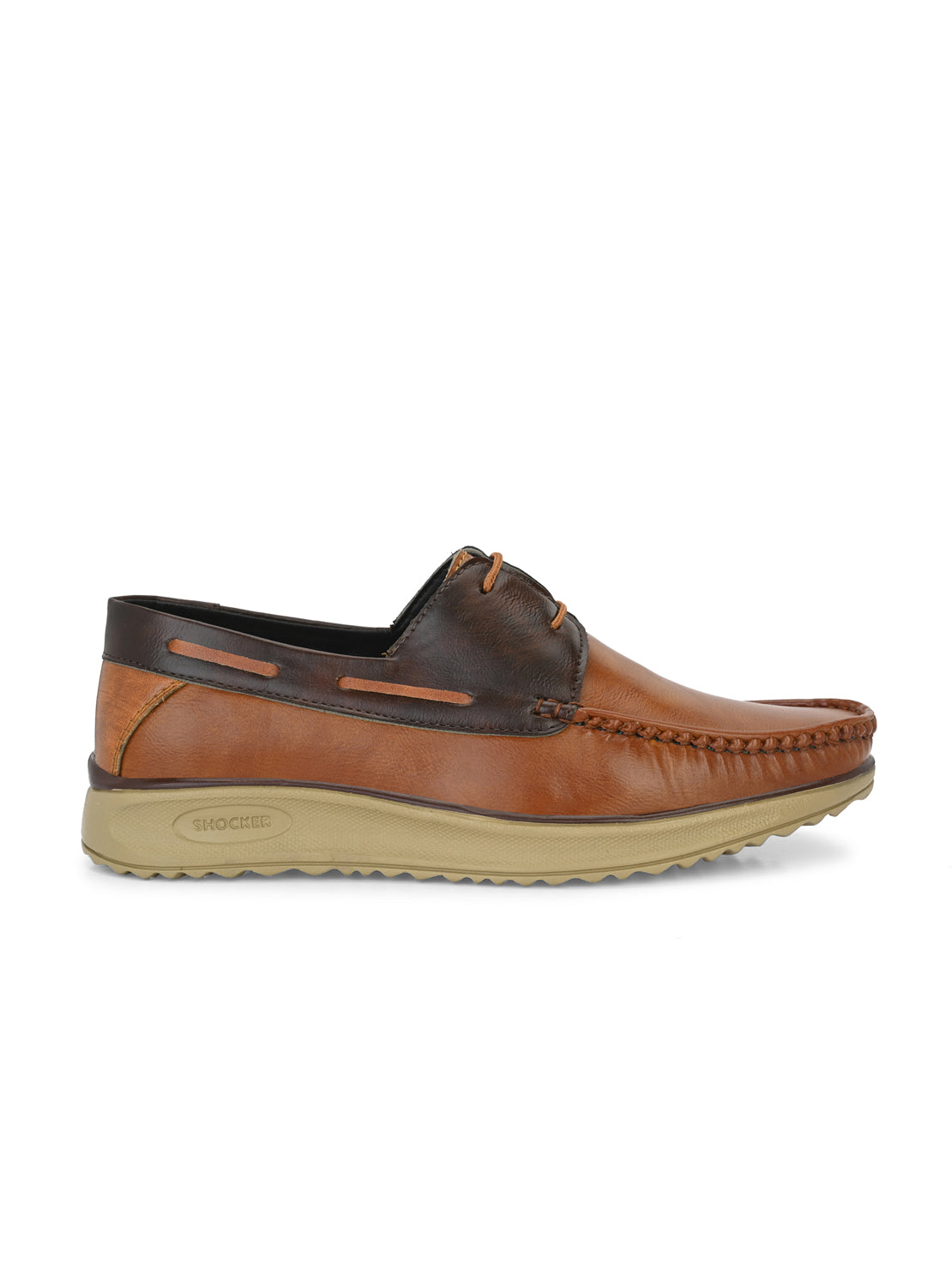 Guava Men's Tan Casual Boat Formal Shoes (GV15JA848)