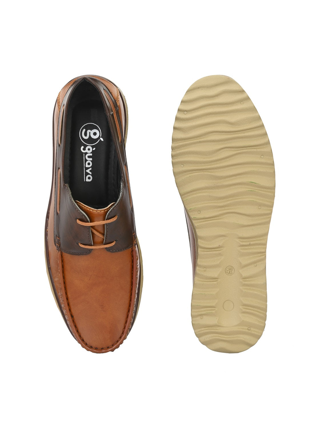 Guava Men's Tan Casual Boat Formal Shoes (GV15JA848)