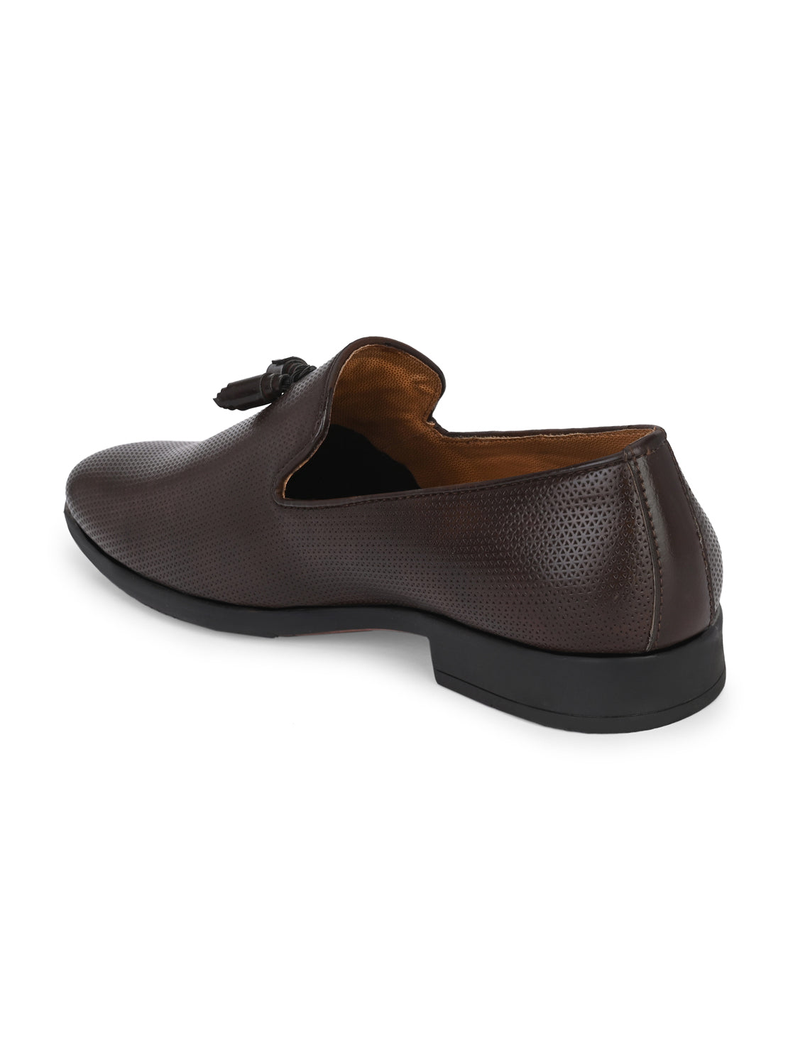 Guava Men's Brown Textured Slip On Formal Shoes (GV15JA858)