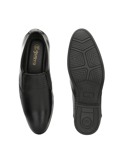 Guava Men's EliteEase Semi-Formal Slip-On Shoes - Black GV15JA859