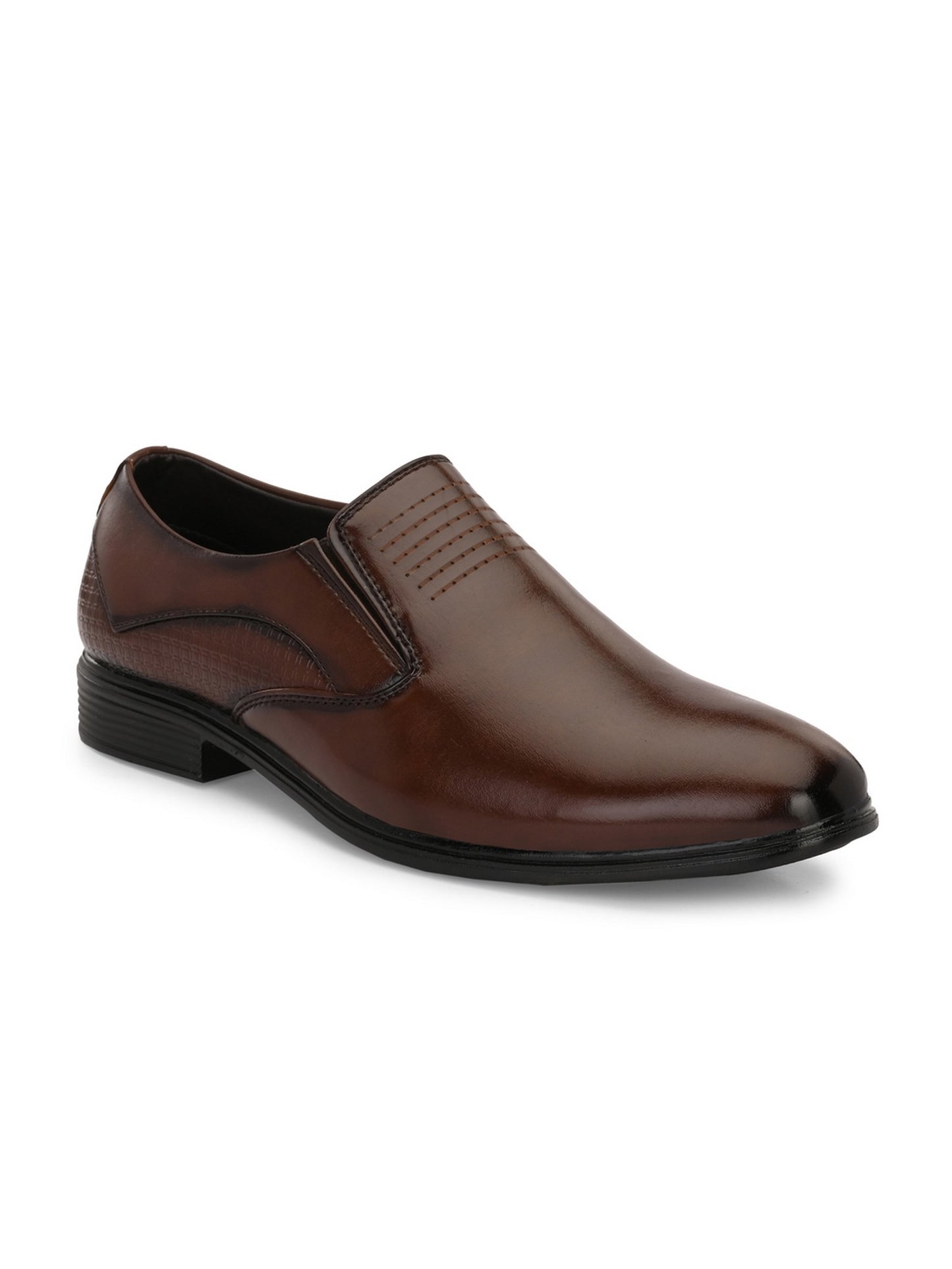 Guava Men's EliteEase Semi-Formal Slip-On Shoes - Brown GV15JA860