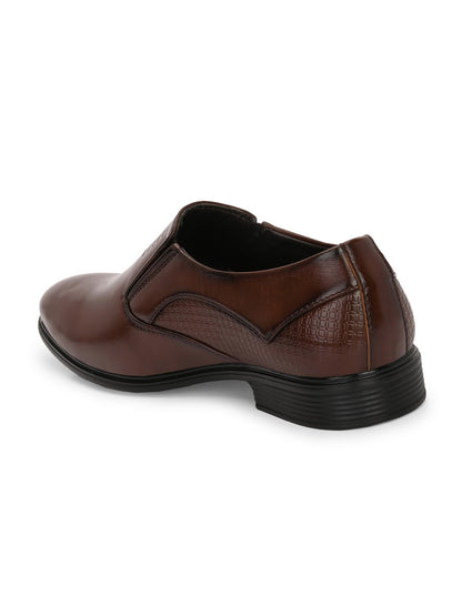 Guava Men's EliteEase Semi-Formal Slip-On Shoes - Brown GV15JA860