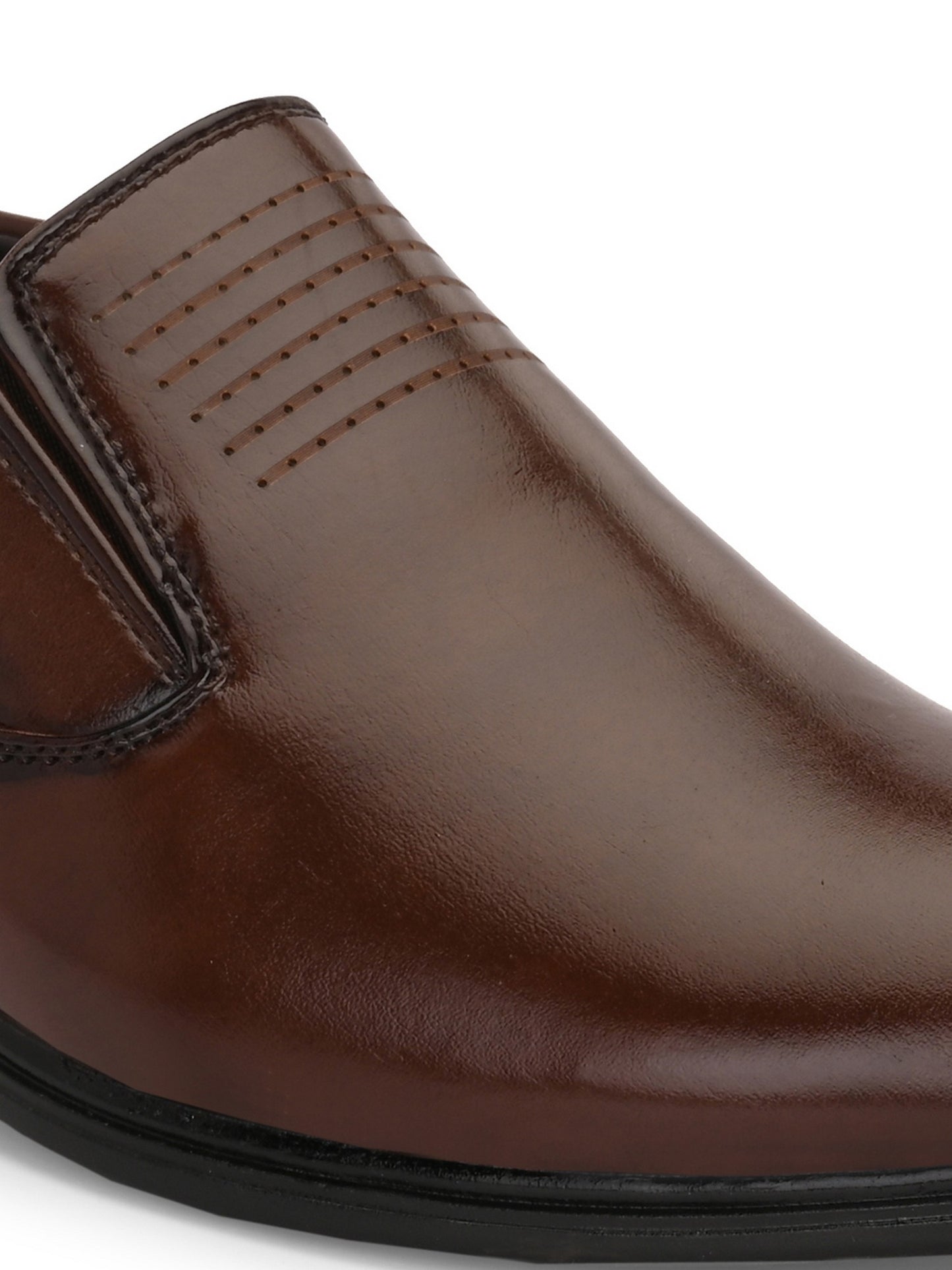 Guava Men's EliteEase Semi-Formal Slip-On Shoes - Brown GV15JA860