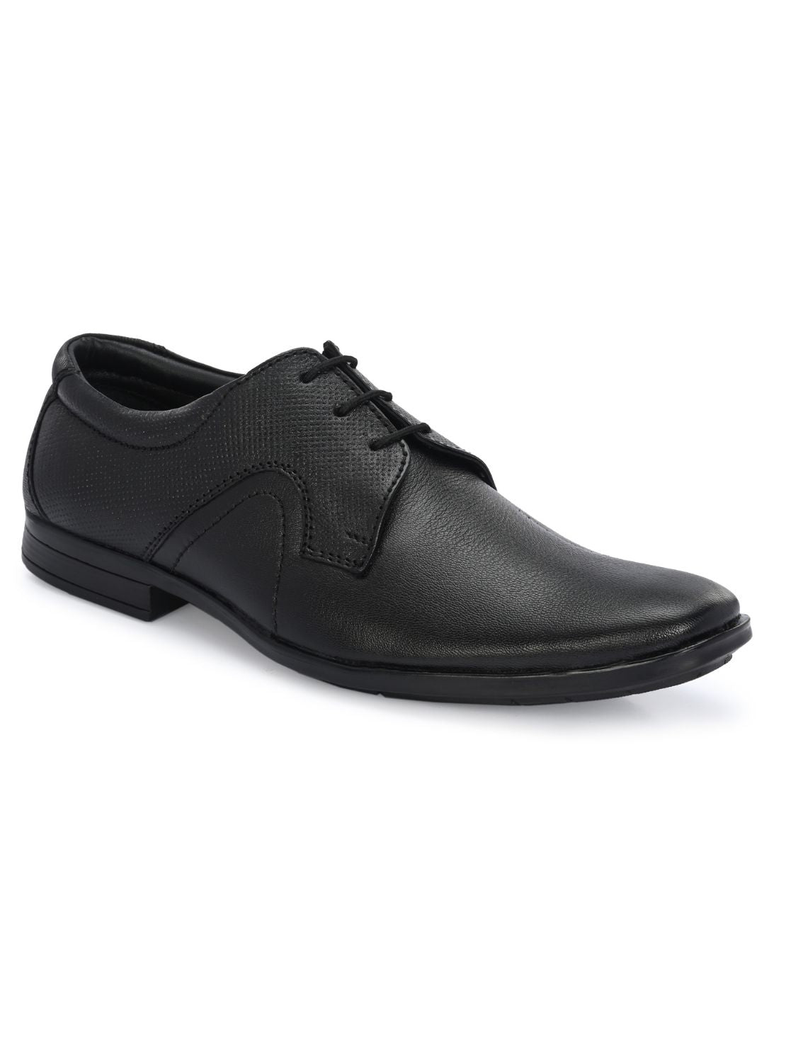 Guava Men's Black Leather Derby Formal Shoes Lace-Up GV15JA871