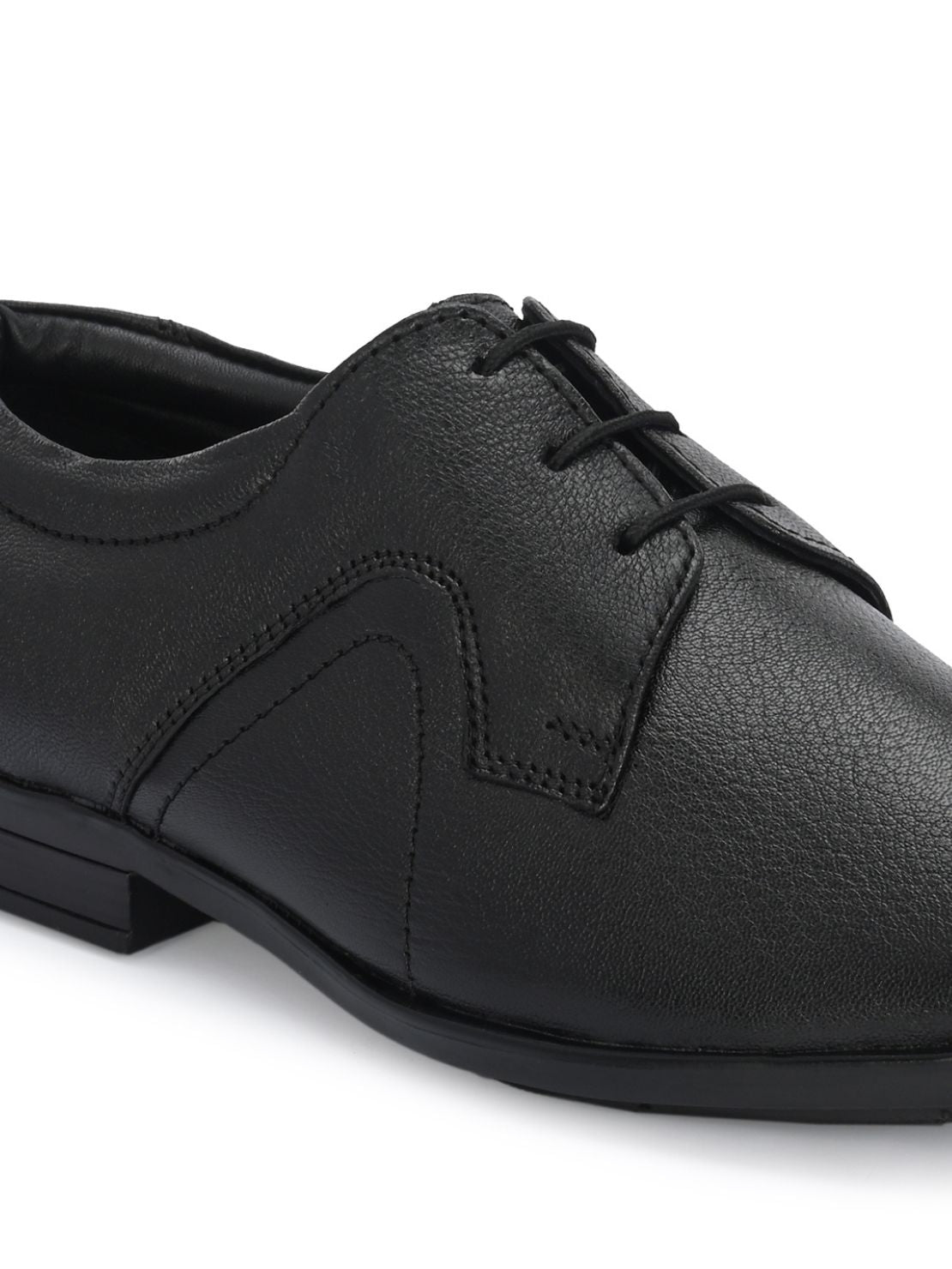 Guava Men's Black Leather Derby Formal Shoes Lace-Up GV15JA871