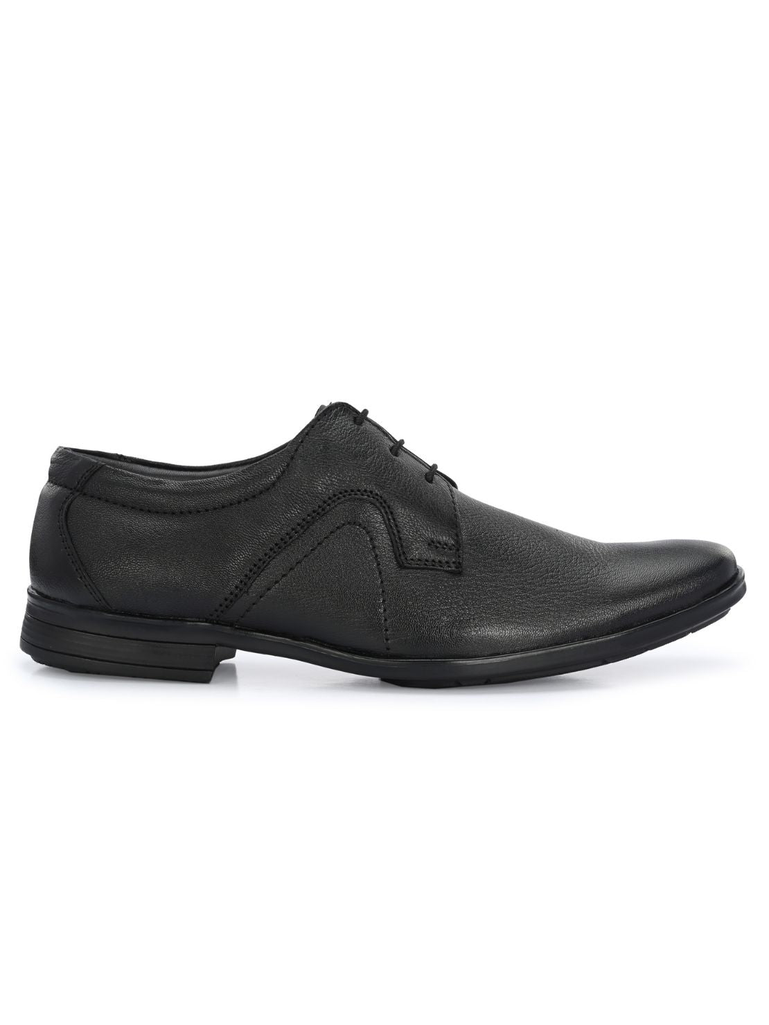 Guava Men's Black Leather Derby Lace-Up Formal Shoes GV15JA872