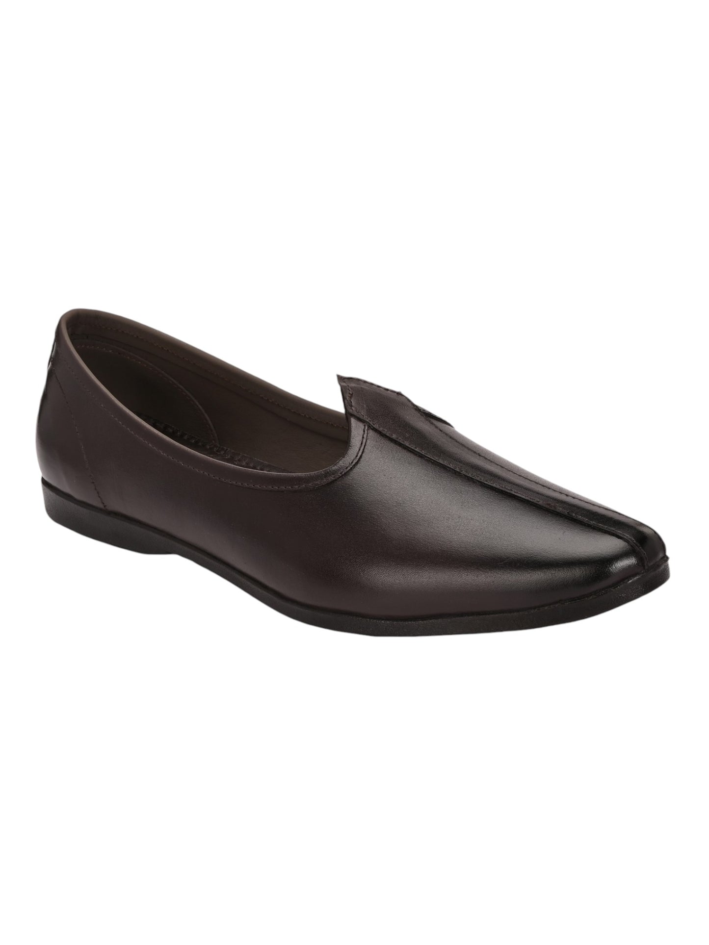 Guava Men's Comfortable Stylish Traditional Genuine Leather Jutti - Brown - GV15JA876